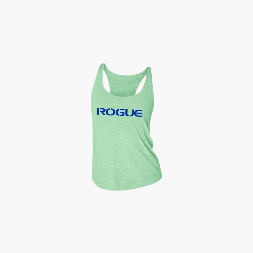 Rogue Green Sleeveless Tank Top with Scoop Neckline